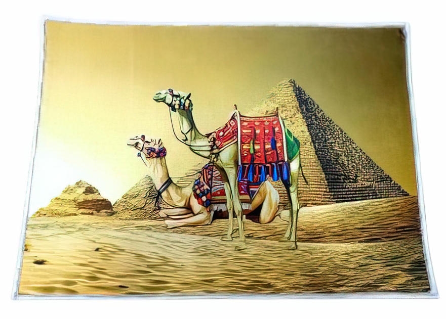 -Luxurious pharaonic-style Rag and frame, 70 x 50 cm