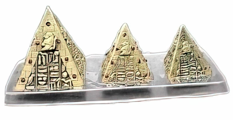 -Medium metal pyramid set