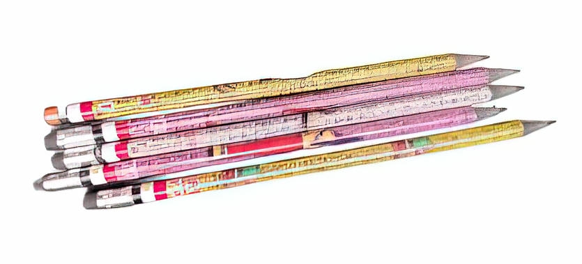 -Pencil with diffrent shapes and colors,Pharaonic imprints