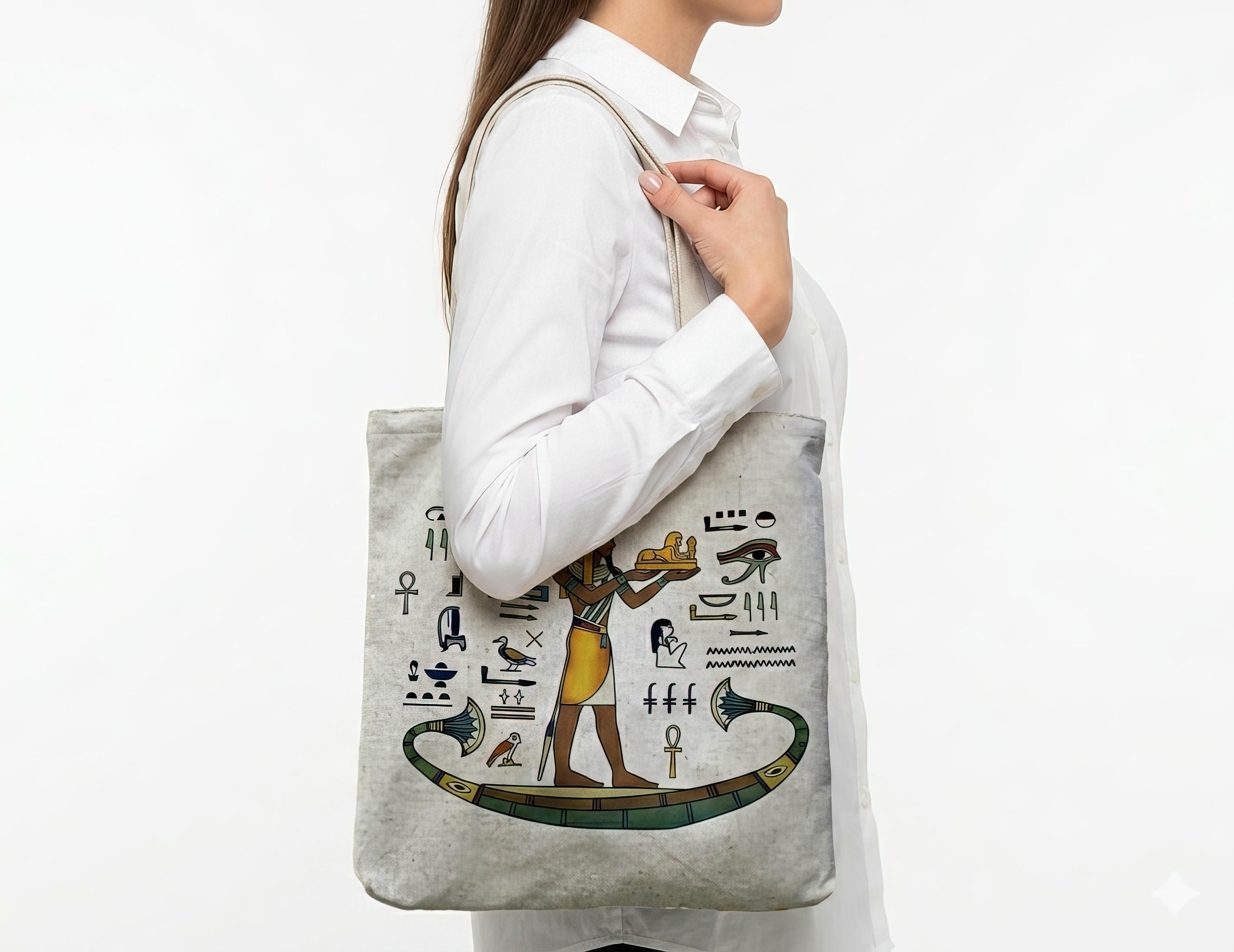 -Pharaonic Fabric Tote Bag Assorted Designs (Large)