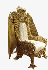 Handcrafted Beech Wood Chair with Gold Leaf