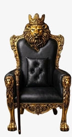 Handcrafted Beech Wood Chair with Gold Leaf